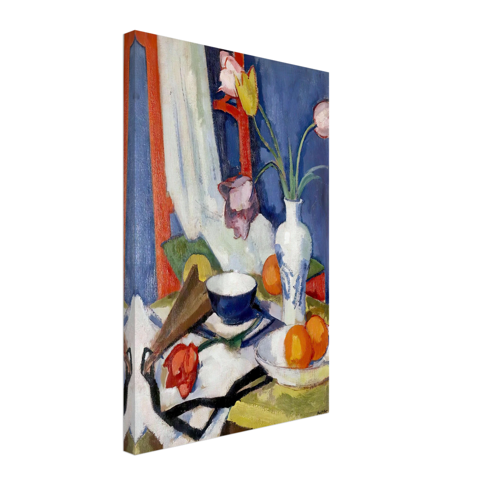 Still Life with Tulips and Oranges by Samuel Peploe, canvas