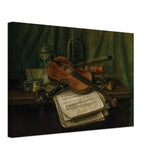 Still Life with Violin by Charles Alfred Meurer, canvas