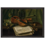 Still Life with Violin by Charles Alfred Meurer, framed poster, view 2