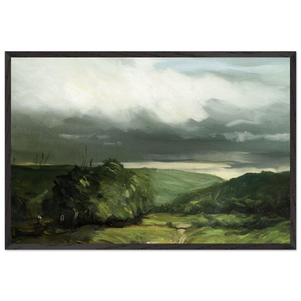 Storm Weather, Wyoming Valley by Robert Henri, framed poster