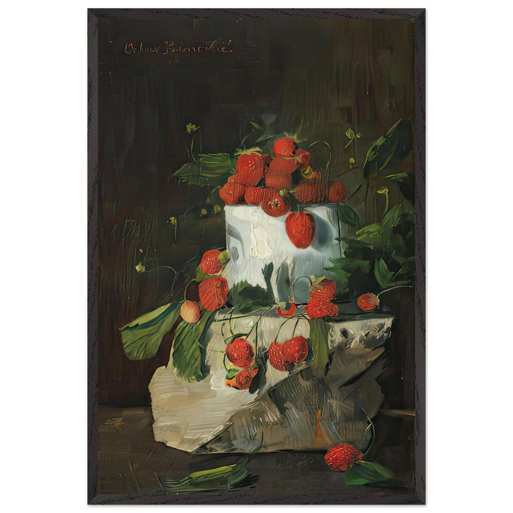 Strawberries by Octav Bancila, framed poster