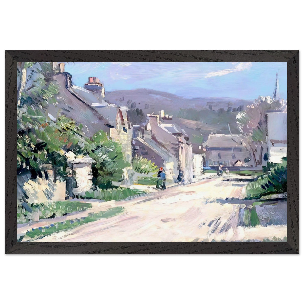 Street in Comrie, Perthshire by Samuel Peploe, framed poster, view 2