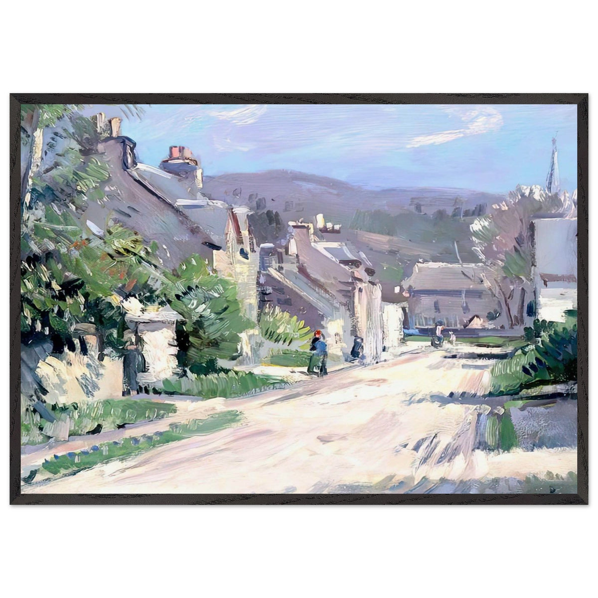 Street in Comrie, Perthshire by Samuel Peploe, framed poster, view 3