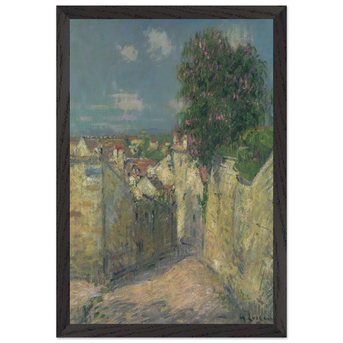 Street in Pontoise by Gustave Loiseau, framed poster, view 2