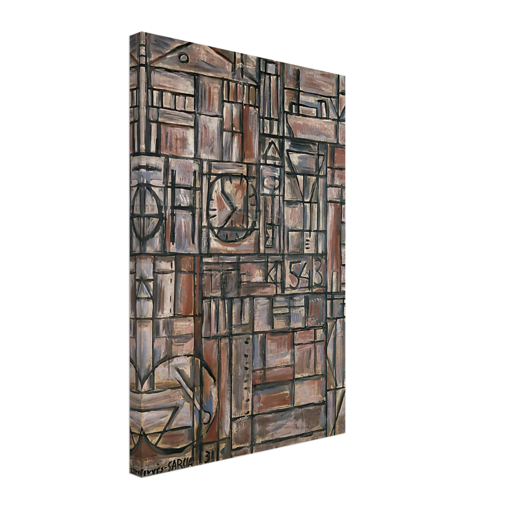 Structure by Joaquin Torres Garcia, canvas
