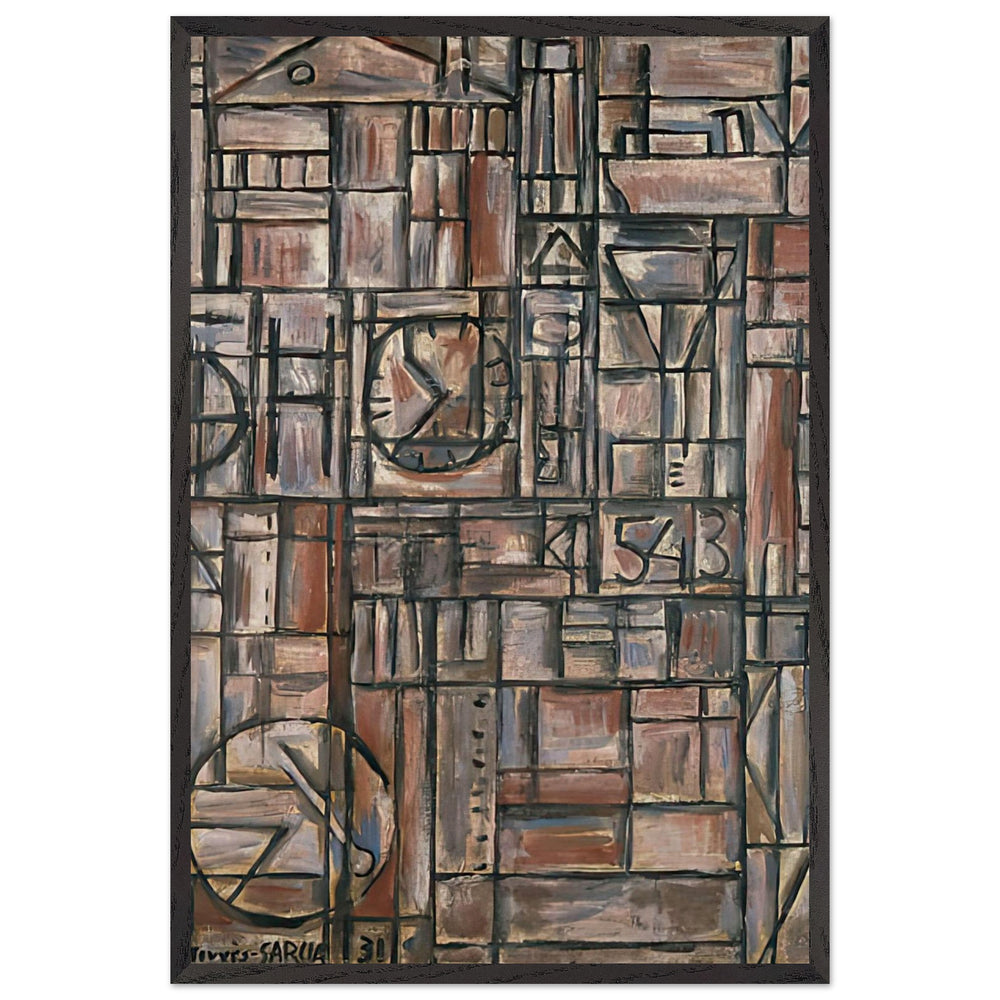 Structure by Joaquin Torres Garcia, framed poster