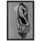 Study of Hands by Albrecht Durer, framed poster, view 2