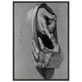 Study of Hands by Albrecht Durer, framed poster, view 3