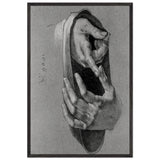Study of Hands by Albrecht Durer, framed poster