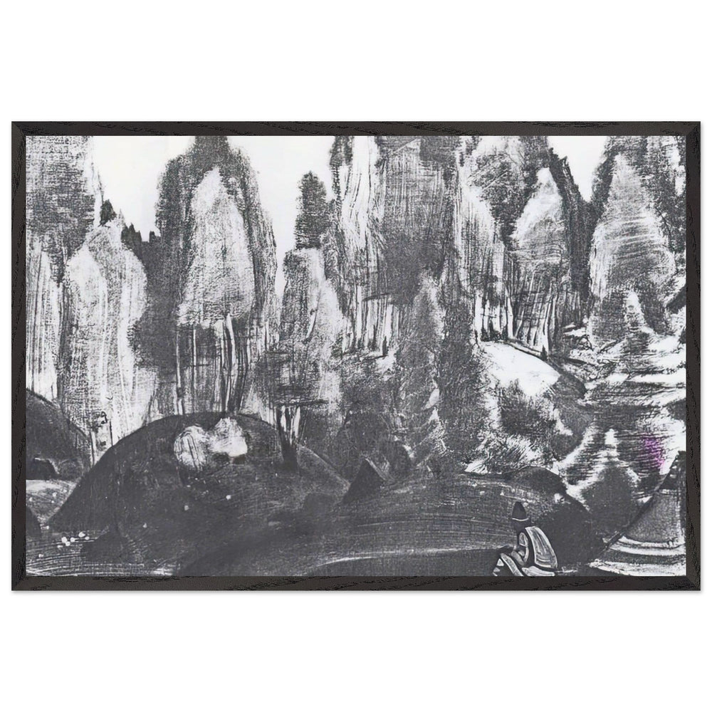 Study of Scene Design for Snow Maiden by Nicholas Roerich, framed poster