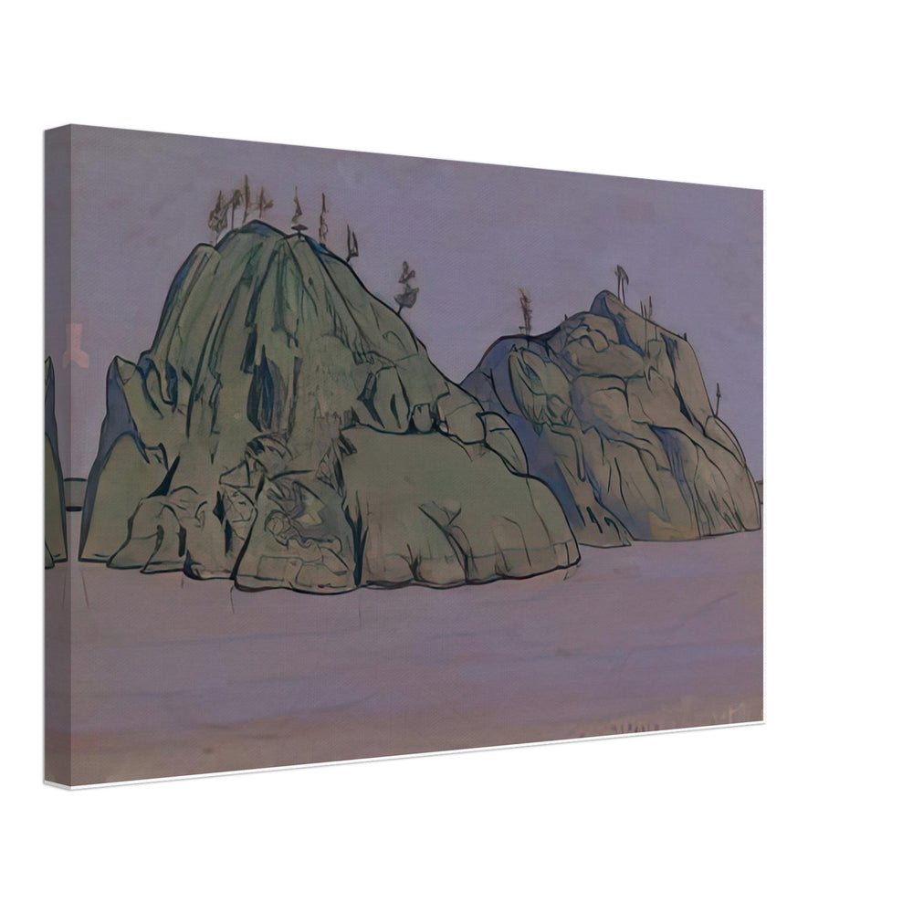 Study of Two Islands in Lake Ladoga by Nicholas Roerich, canvas