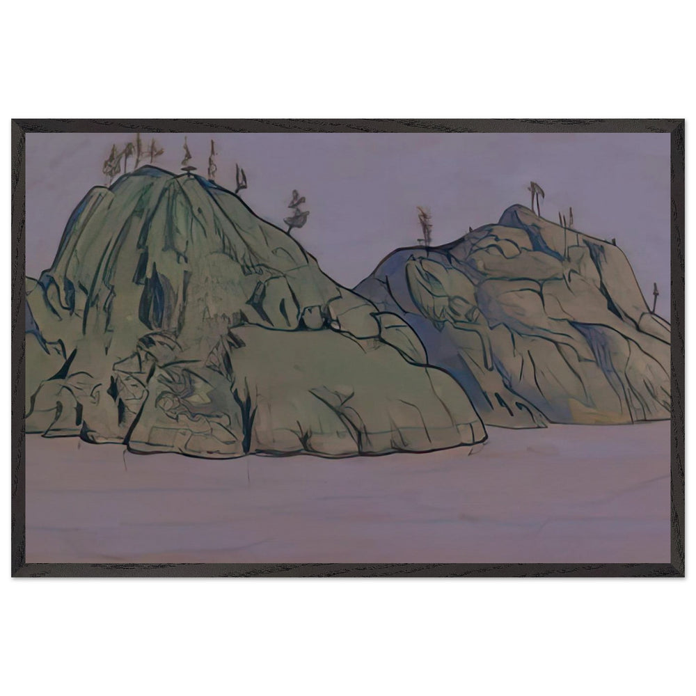 Study of Two Islands in Lake Ladoga by Nicholas Roerich, framed poster