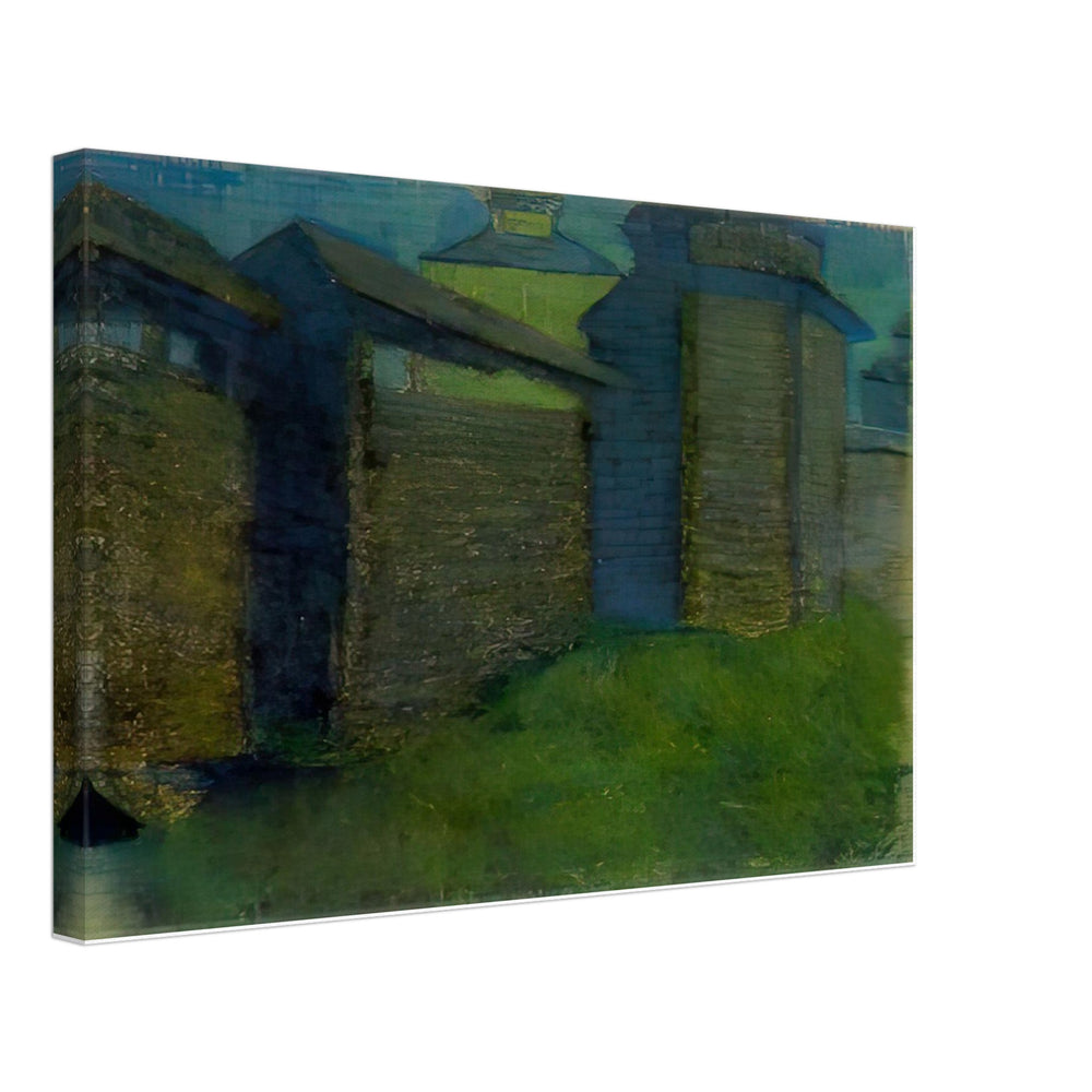 Study to Building a City by Nicholas Roerich, canvas
