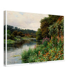 Summer Garden along the Banks of a River by Louis Aston Knight, canvas