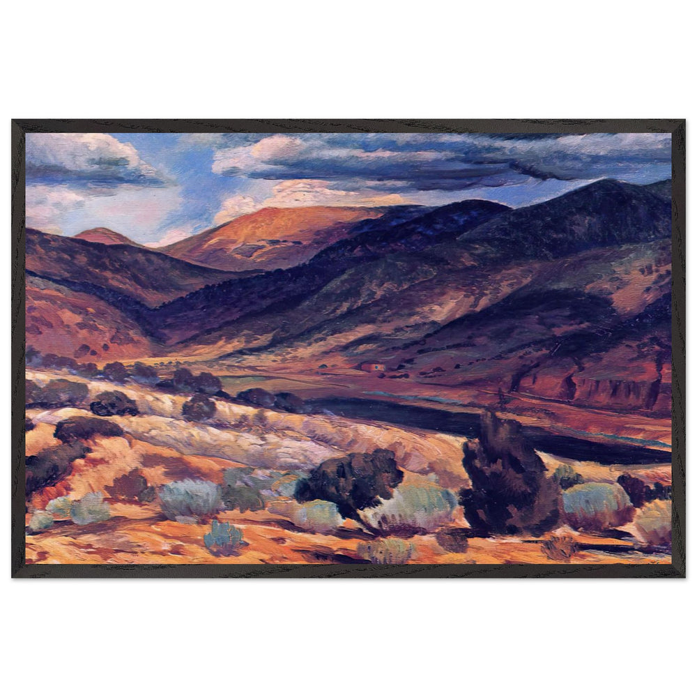 Sunlit Peak, Santa Fe Canyon by John French Sloan, framed poster
