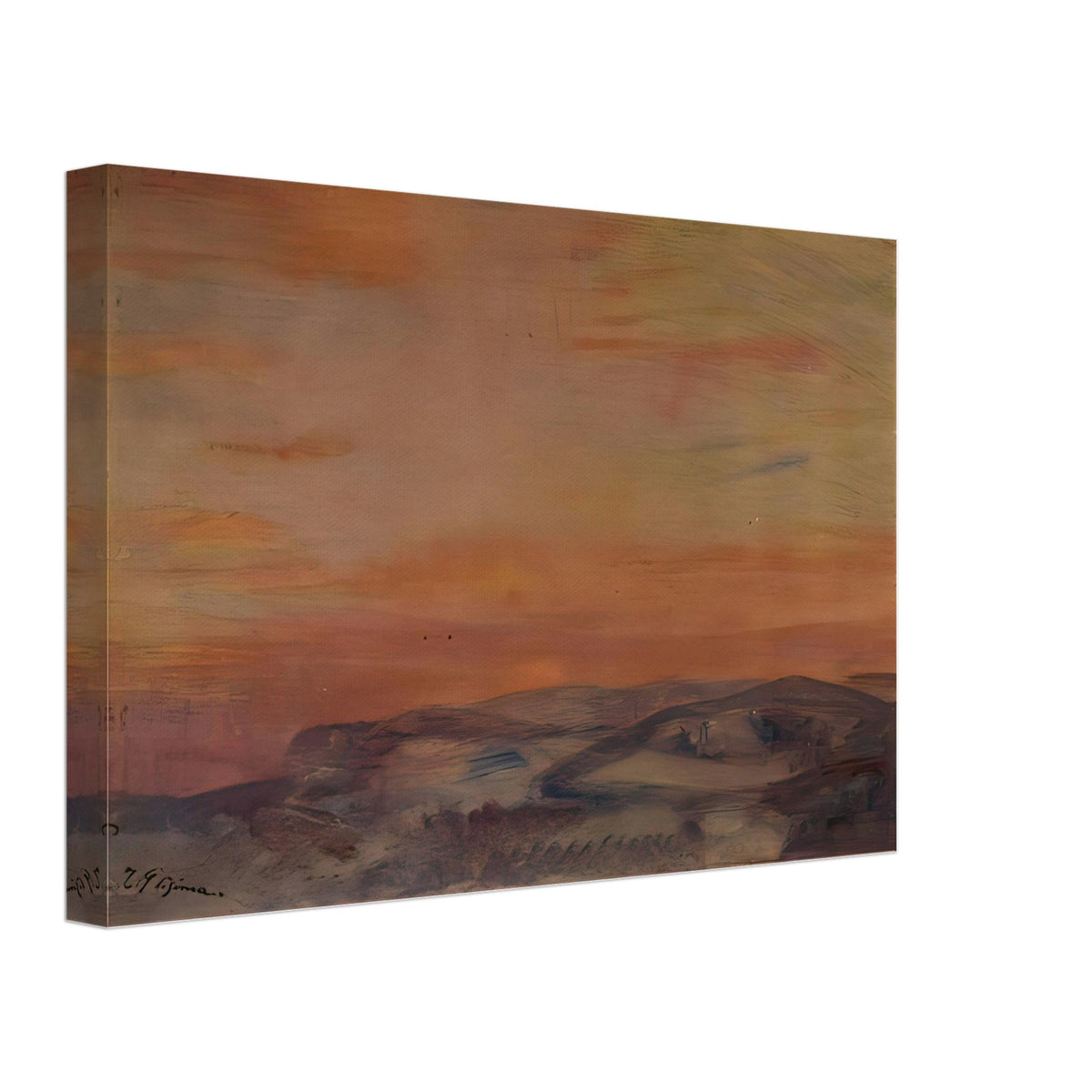 Sunrise at Zao by Fujishima Takeji, canvas, view 2