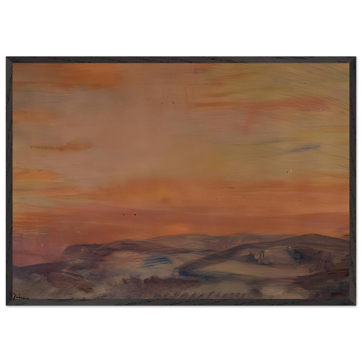 Sunrise at Zao by Fujishima Takeji, framed poster, view 3