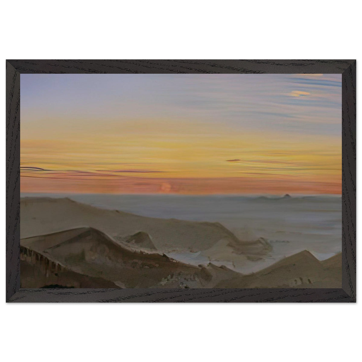Sunrise from the Top of the Mountain by Fujishima Takeji, framed poster, view 2