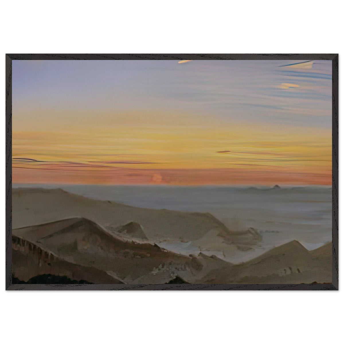 Sunrise from the Top of the Mountain by Fujishima Takeji, framed poster, view 3
