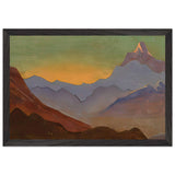 Sunrise in Himalayas by Nicholas Roerich, framed poster, view 2