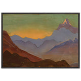 Sunrise in Himalayas by Nicholas Roerich, framed poster, view 3