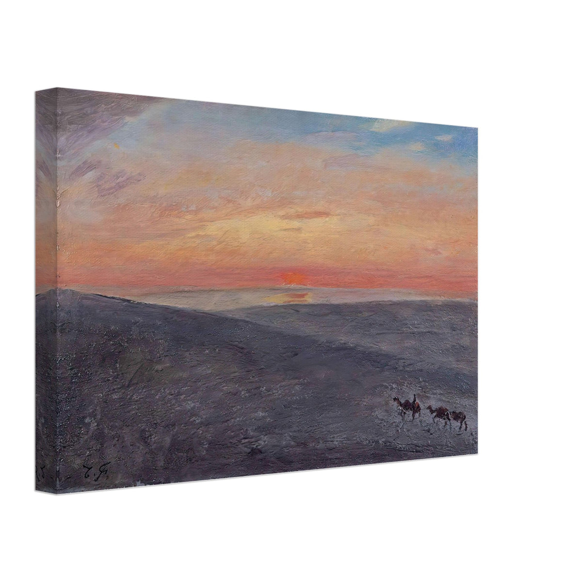Sunrise over Mongolia by Fujishima Takeji, canvas, view 2