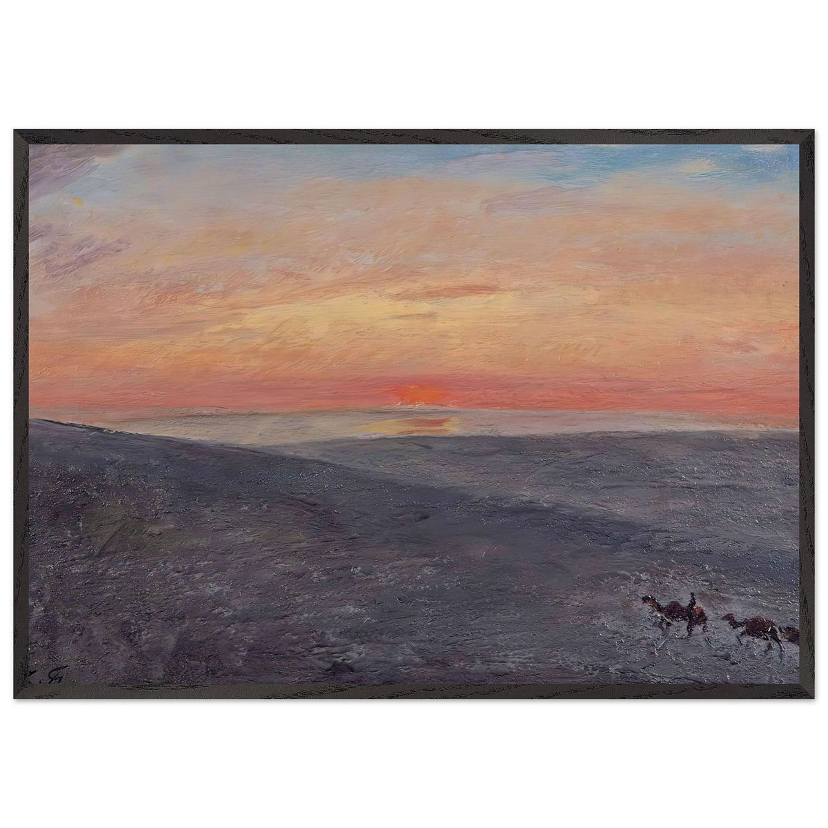Sunrise over Mongolia by Fujishima Takeji, framed poster, view 3