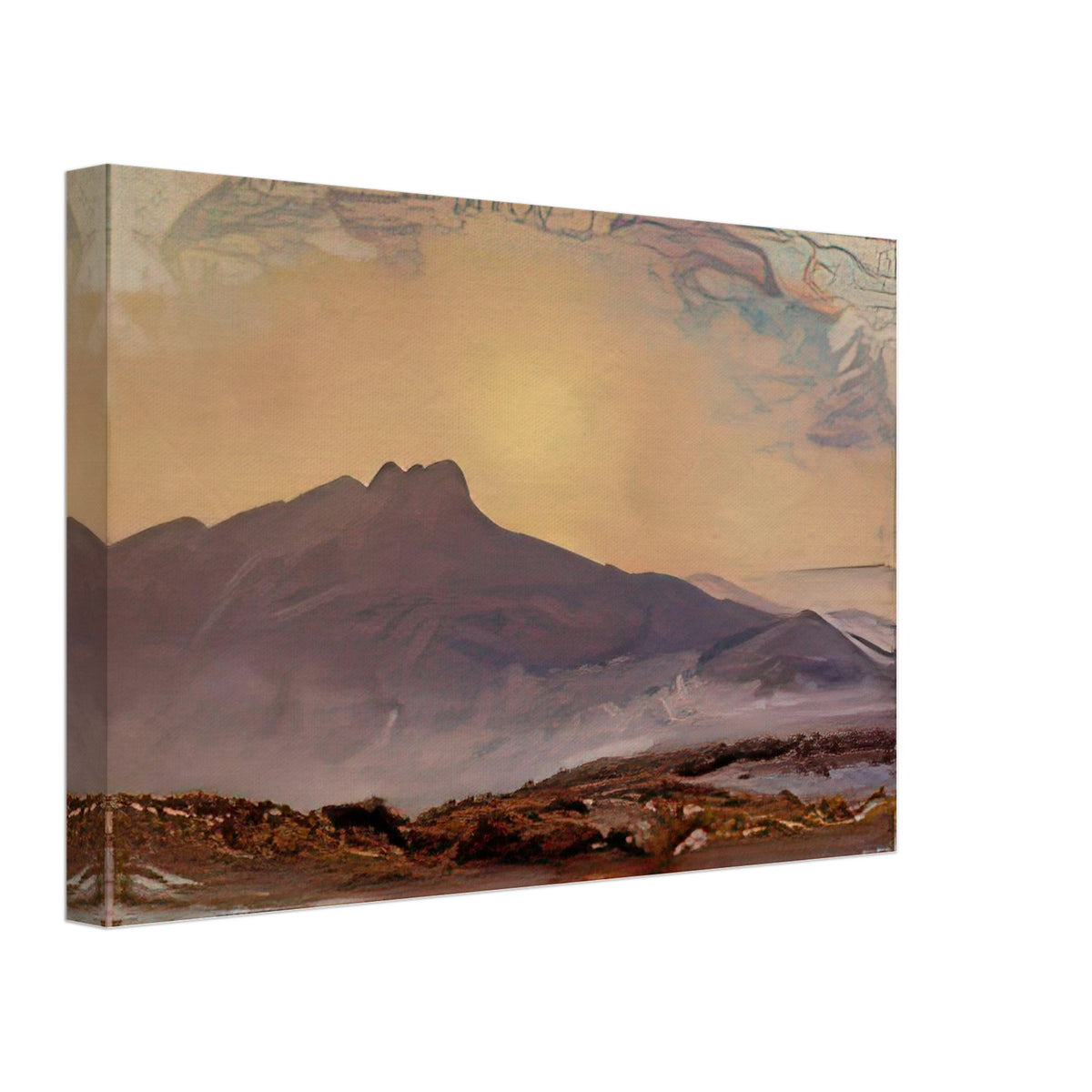 Sunrise over Mount Goken by Fujishima Takeji, canvas, view 2