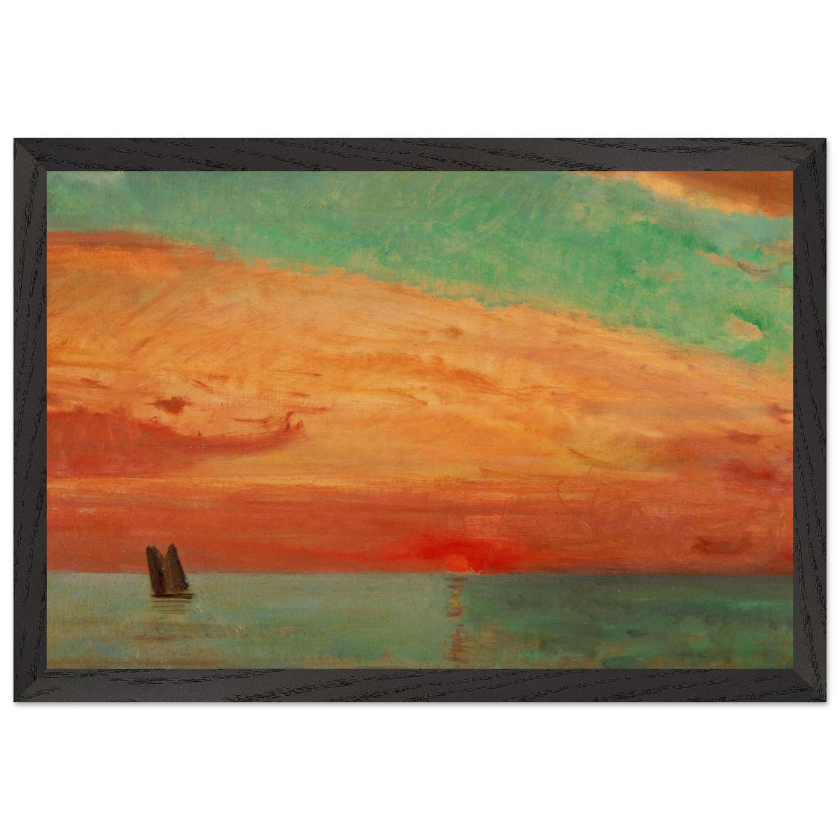 Sunrise over the Eastern Sea by Fujishima Takeji, framed poster, view 2