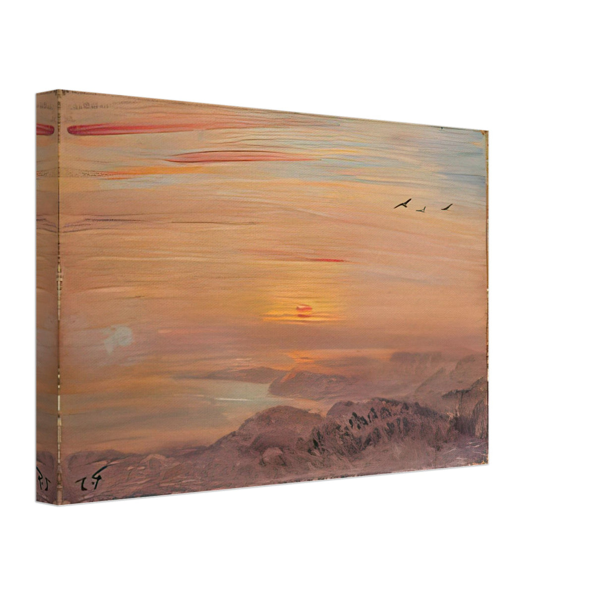 Sunrise (Toba, Mount Asama) by Fujishima Takeji, canvas, view 2