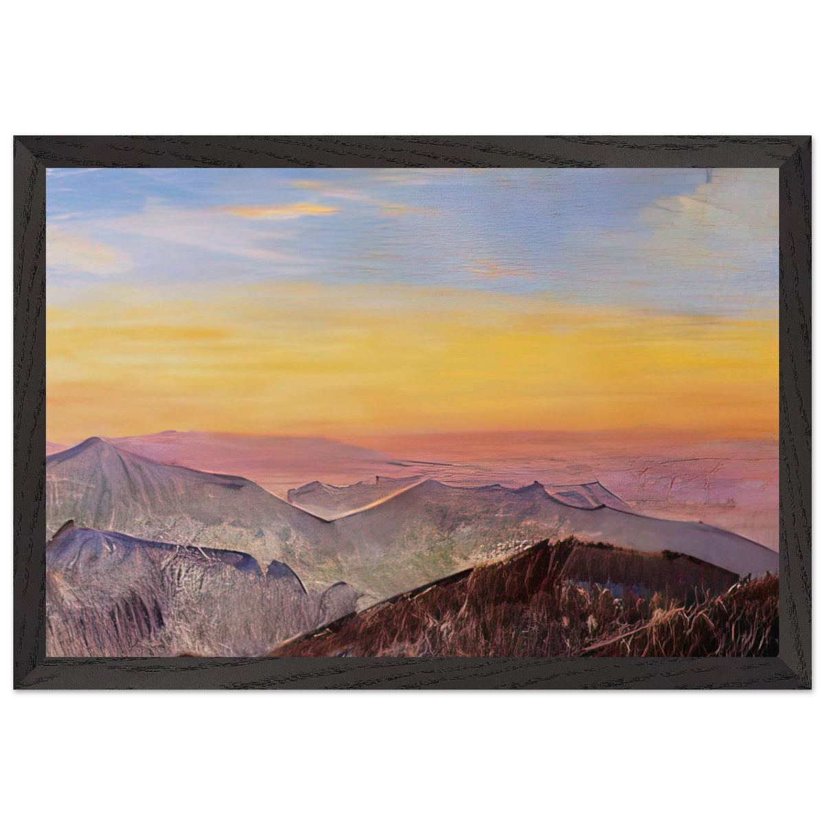 Sunrise up in the Mountains by Fujishima Takeji, framed poster, view 2