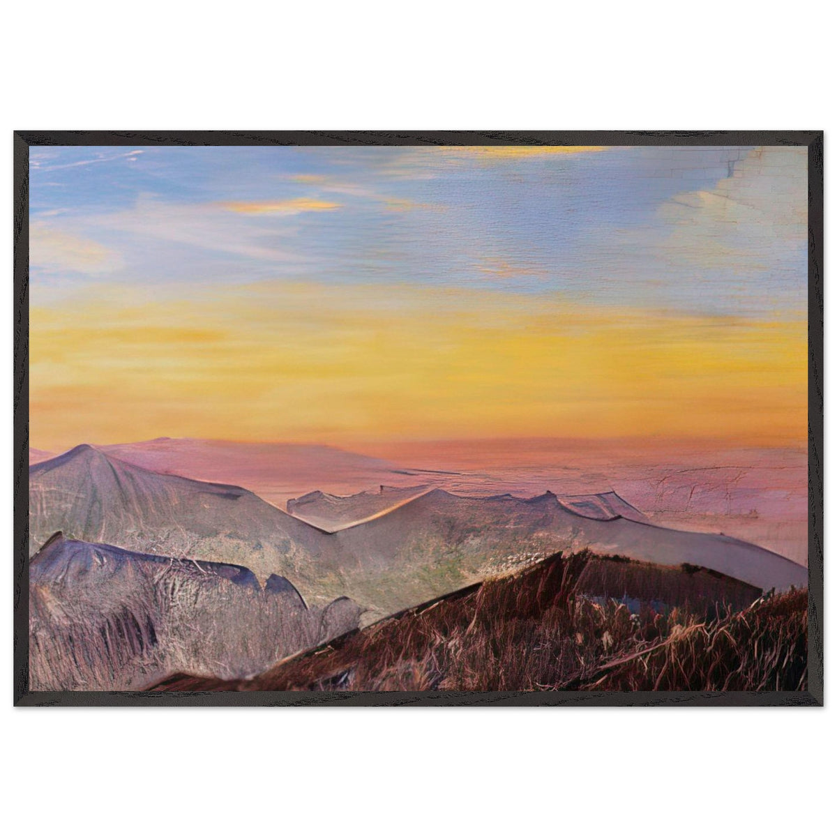 Sunrise up in the Mountains by Fujishima Takeji, framed poster, view 3