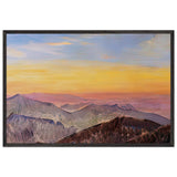 Sunrise up in the Mountains by Fujishima Takeji, framed poster