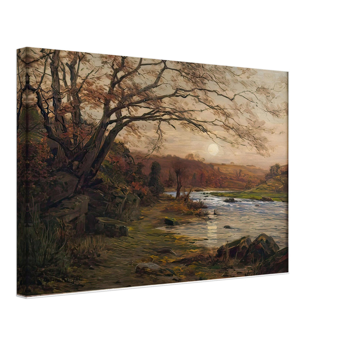Sunset on the River by Louis Aston Knight, canvas