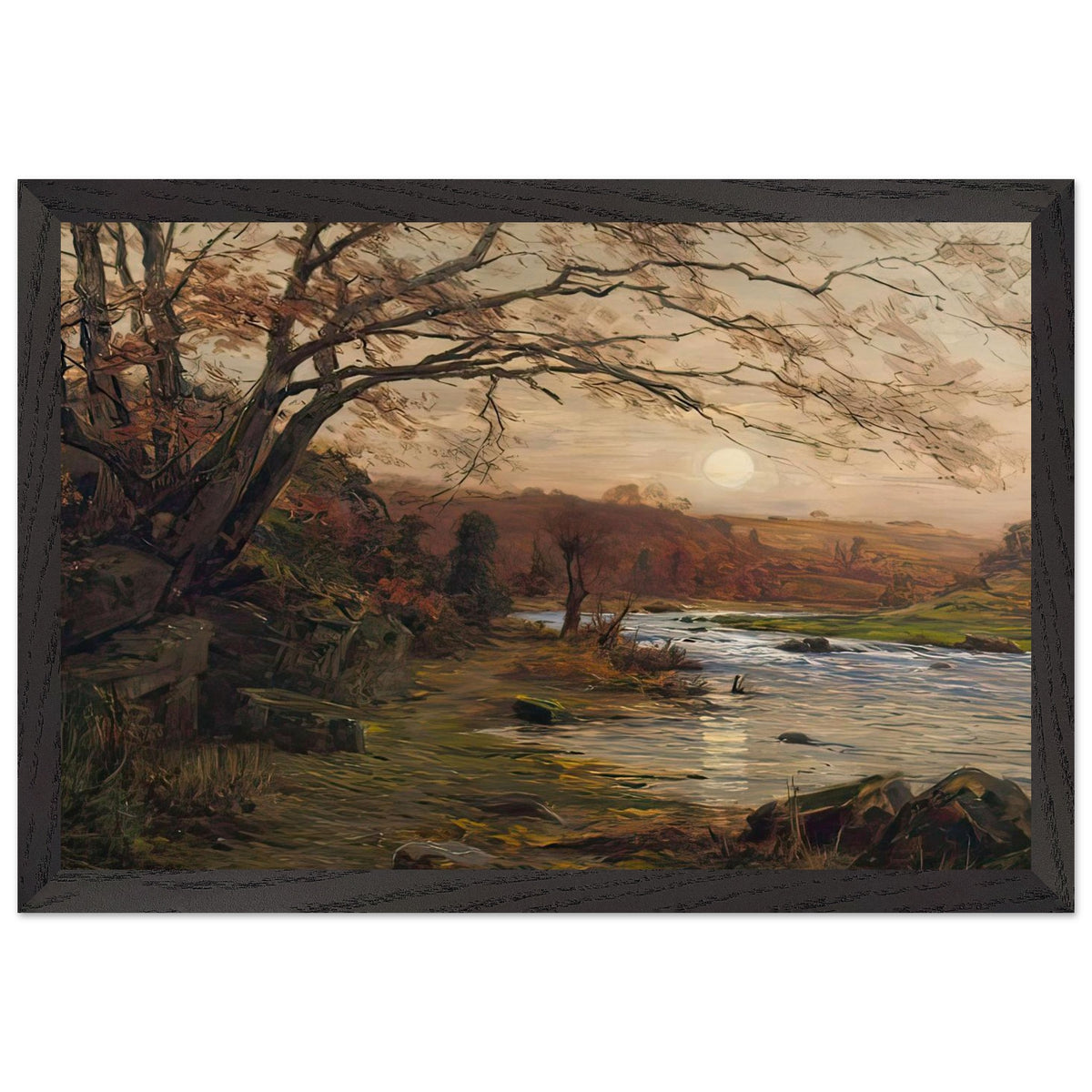 Sunset on the River by Louis Aston Knight, framed poster, view 2