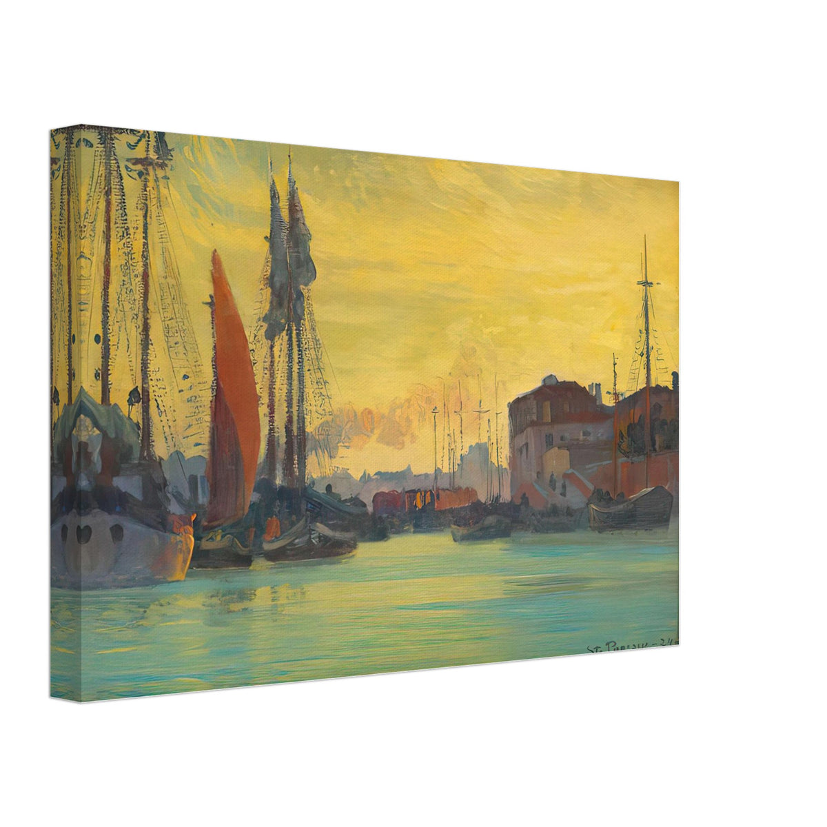 Sunset Over Chioggia by Stefan Popescu, canvas, view 2