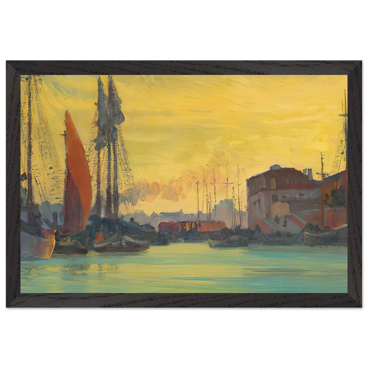 Sunset Over Chioggia by Stefan Popescu, framed poster, view 2