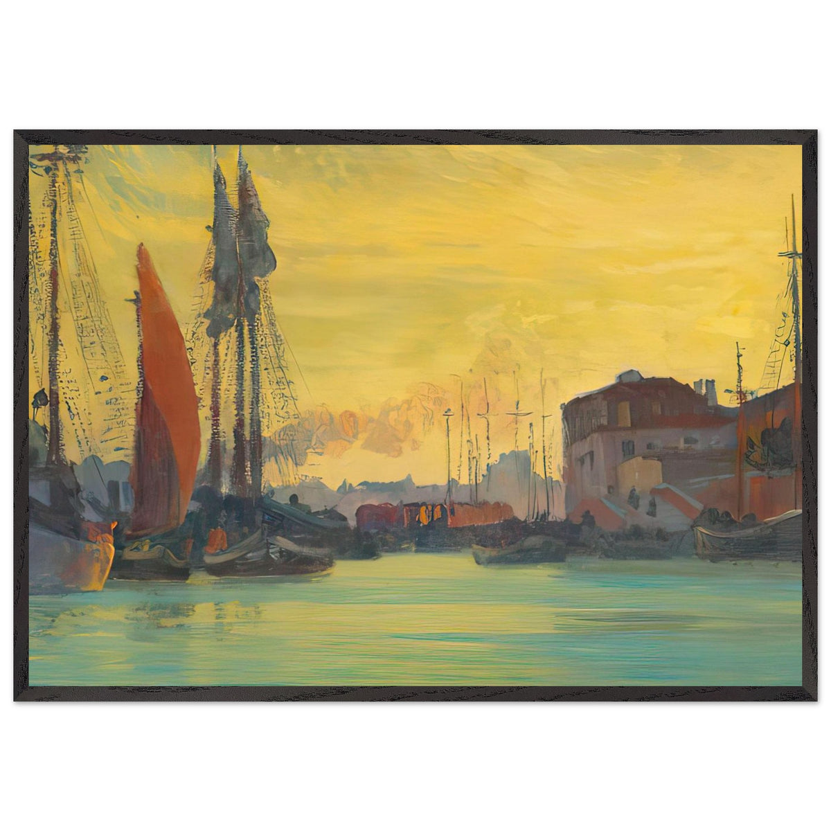 Sunset Over Chioggia by Stefan Popescu, framed poster, view 3