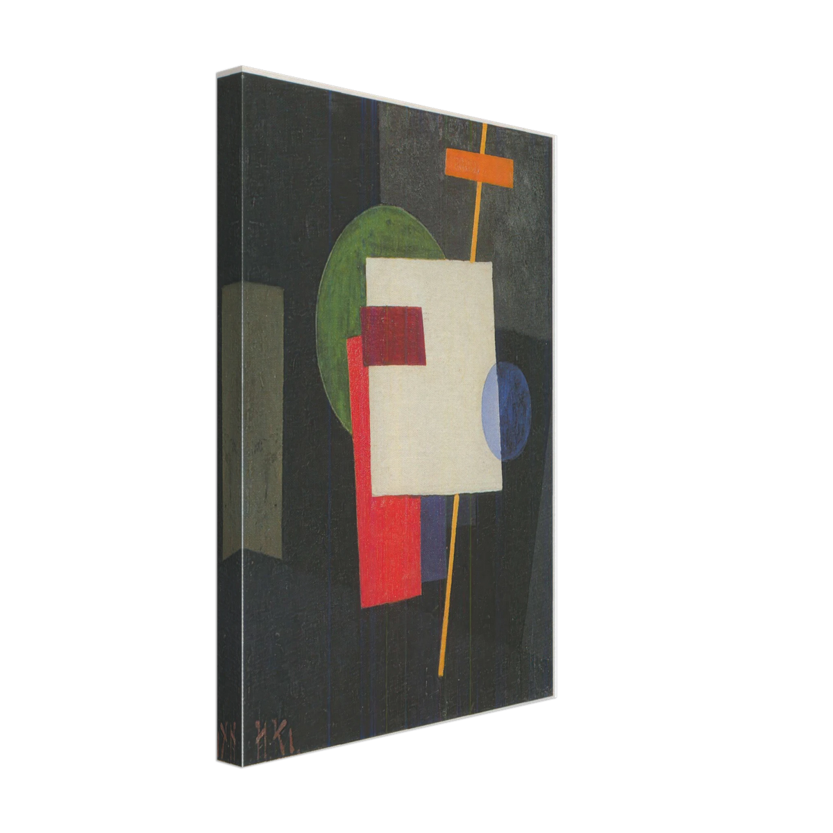 Suprematist Composition by Ivan Kliun, canvas, view 2