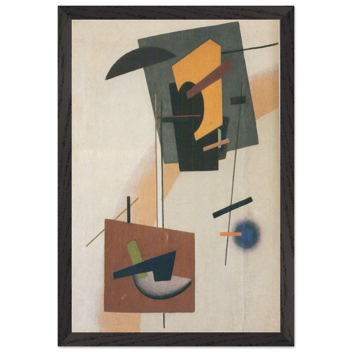 Suprematist Composition With Two Centers by Ivan Kliun, framed poster, view 2