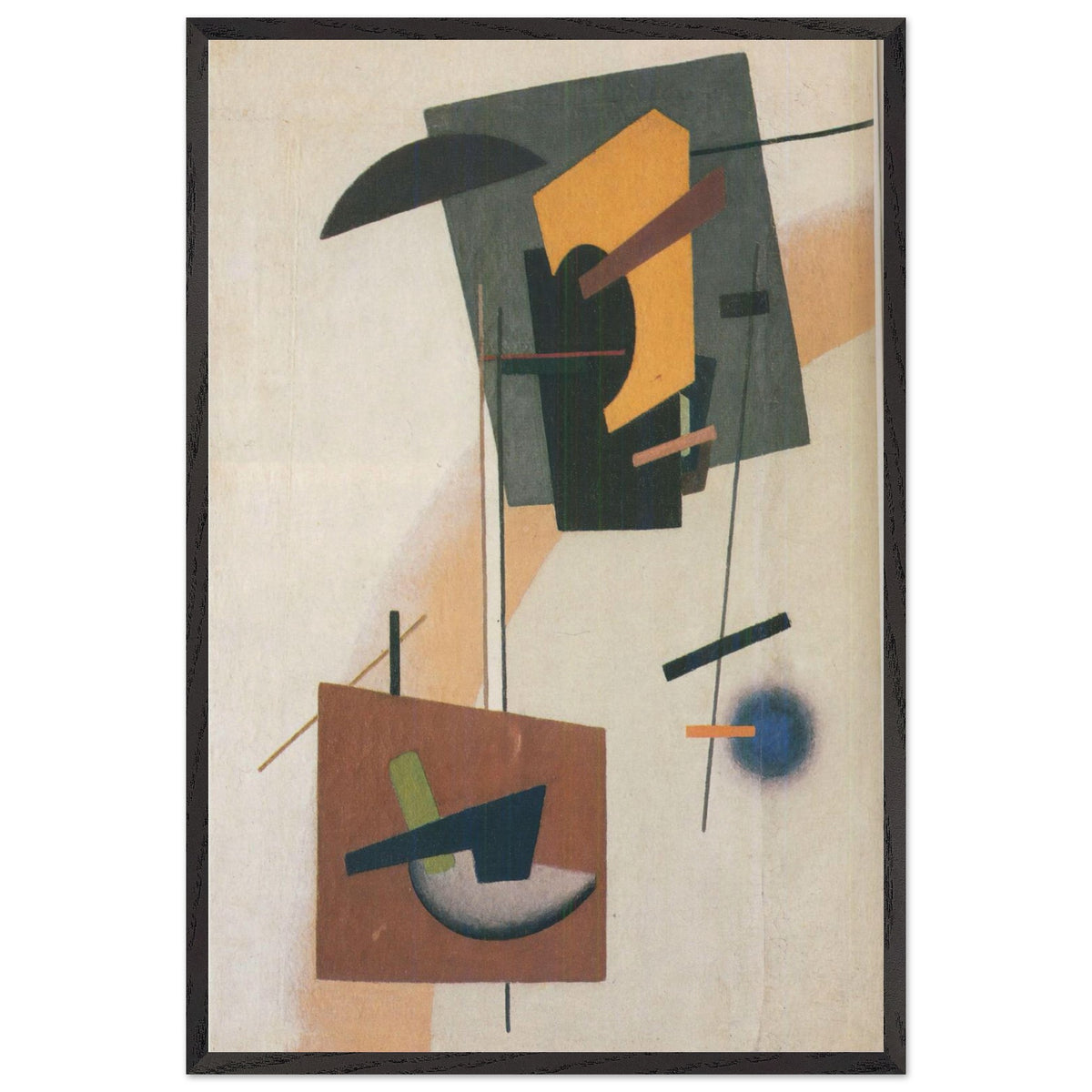 Suprematist Composition With Two Centers by Ivan Kliun, framed poster