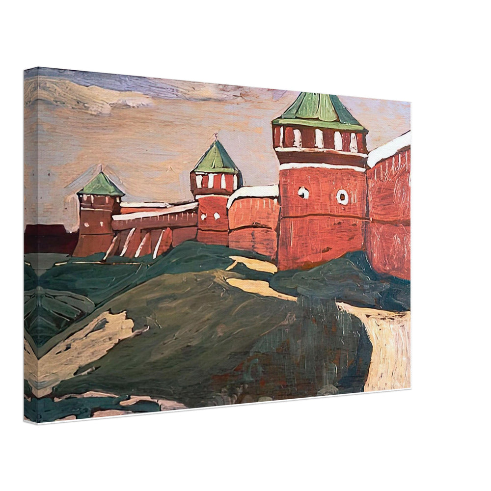 Suzdal. Walls of Saviour-Euthimius Monastery by Nicholas Roerich, canvas