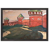 Suzdal. Walls of Saviour-Euthimius Monastery by Nicholas Roerich, framed poster, view 2