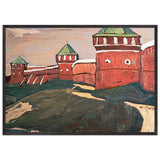 Suzdal. Walls of Saviour-Euthimius Monastery by Nicholas Roerich, framed poster, view 3