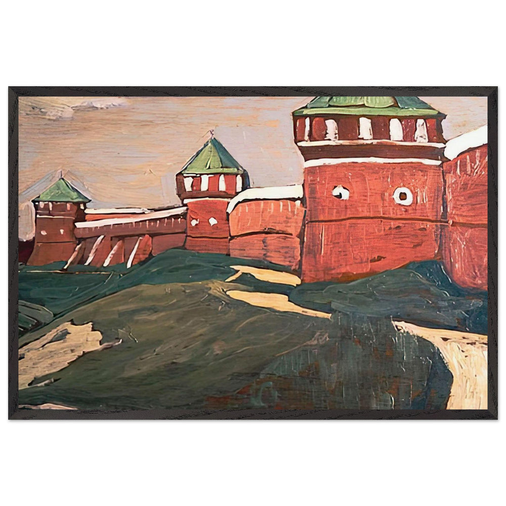 Suzdal. Walls of Saviour-Euthimius Monastery by Nicholas Roerich, framed poster