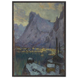 Svolvaer Harbour at the Height of the Fishing Season. Study from Lofoten by Anna Katarina Boberg, framed poster, view 3