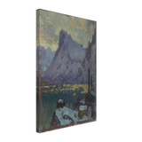 Svolvaer Harbour at the Height of the Fishing Season. Study from Lofoten by Anna Katarina Boberg, canvas
