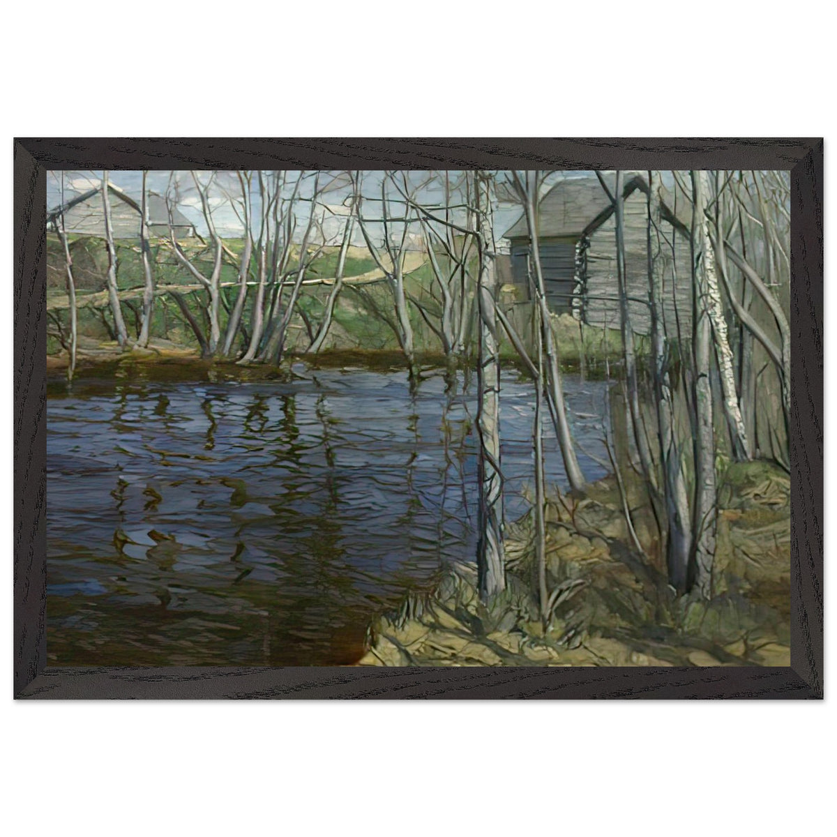 Быстрая Речка (Swift River) by Vitold Byalynitsky-Birulya, framed poster, view 2