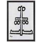Symbolic Cross on the Outer Wall in Lohia by Nicholas Roerich, framed poster, view 2