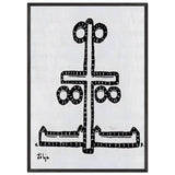 Symbolic Cross on the Outer Wall in Lohia by Nicholas Roerich, framed poster, view 3